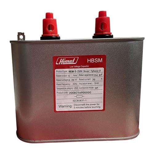 Tụ bù vuông Himel 1P 2.5KVAr 250V ( HBSM00250000251D )